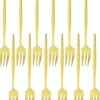 House Of Husk® Gouden Gebaksvorkjes - Dessertvorken - Taartvorkjes - Cocktailvorken - Klein Vorkjes - 12 Stuks - RVS - 14cm