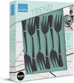 Amefa Taartvorkjes - 6 Stuks - Zwart -Keukengerei Winkel 1071x1200 1