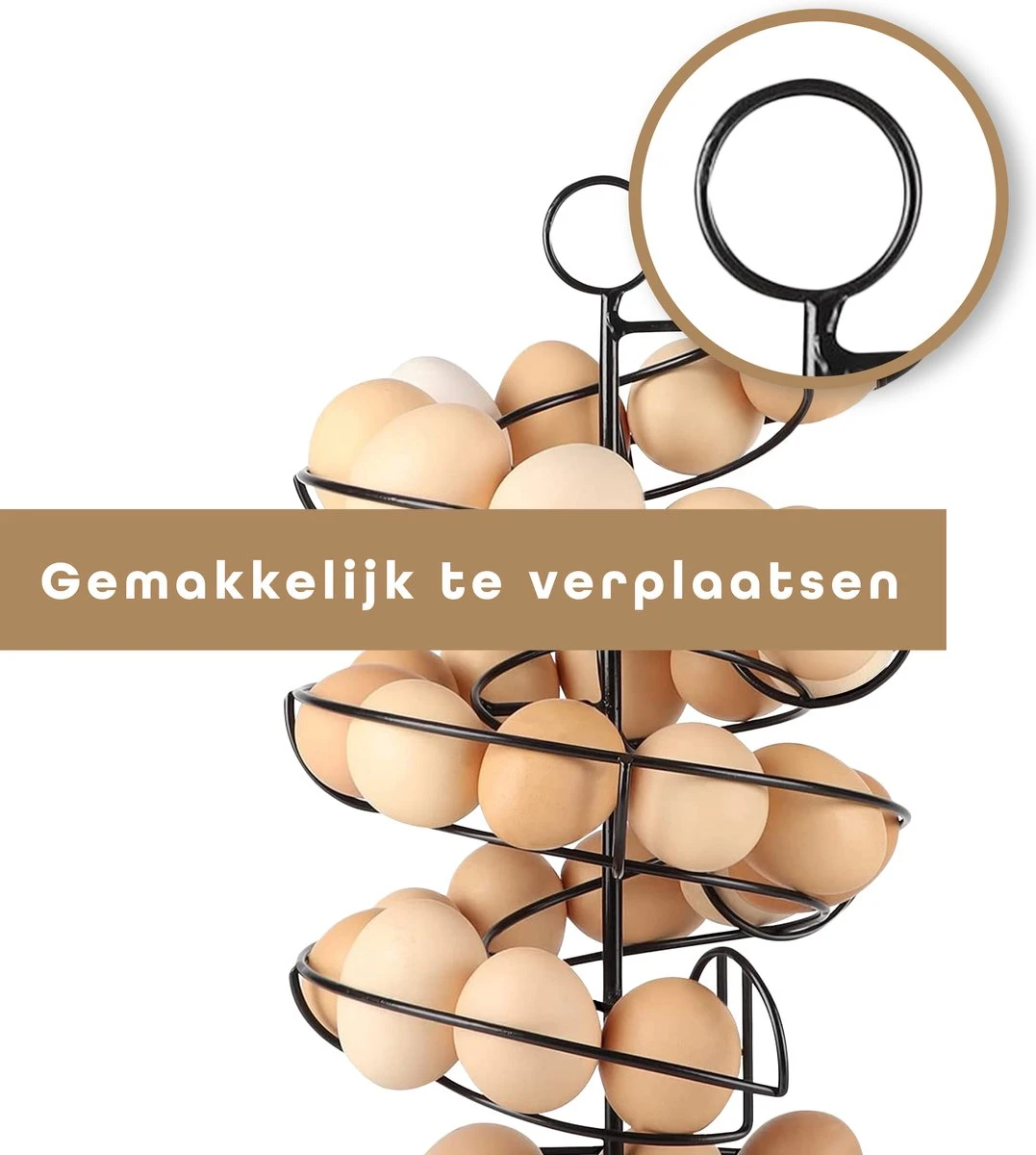 Eiermand – Eierrek – Eierhouder – Eieren – Zwart - Pasen - Tot 40 Eieren - 360° - BAULK® 4 Eiermand – Eierrek – Eierhouder – Eieren – Zwart - Pasen - Tot 40 Eieren - 360° - BAULK® - Afbeelding 4