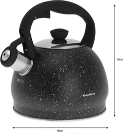 Fluitketel Inductie Gas Waterkoker 2.0 L ‘’Cosenza’’ Mat Zwart RVS -Keukengerei Winkel 1108x1200 9