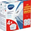 BRITA Waterfilterbundel Marella Cool White + 4 MAXTRA+ Filterpatronen