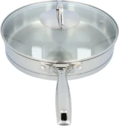 4goodz Dubbelwandige RVS Hapjespan Met Deksel 28 Cm - Zilver -Keukengerei Winkel 1138x1200