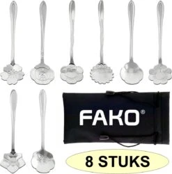 Fako Bijoux® - Bloemen Lepels Set - Theelepel / Koffielepel - 12cm - Zilver - 8 Stuks -Keukengerei Winkel 1187x1200 5