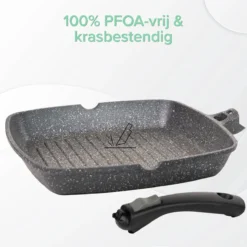 Coninx Grillpan 28CM - Steakpan - Afneembare Handgreep - PFAS-vrij - Grijs 12 Coninx Grillpan 28CM - Steakpan - Afneembare Handgreep - PFAS-vrij - Grijs -Keukengerei Winkel 1198x1200 16