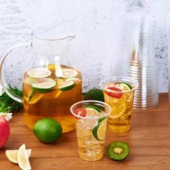 Bio Plastic Bekers - 140 Stuk(s) - 250 Ml - Transparant - Cups - Plastic Glazen - Kerst Servies -Keukengerei Winkel 1198x1200 23