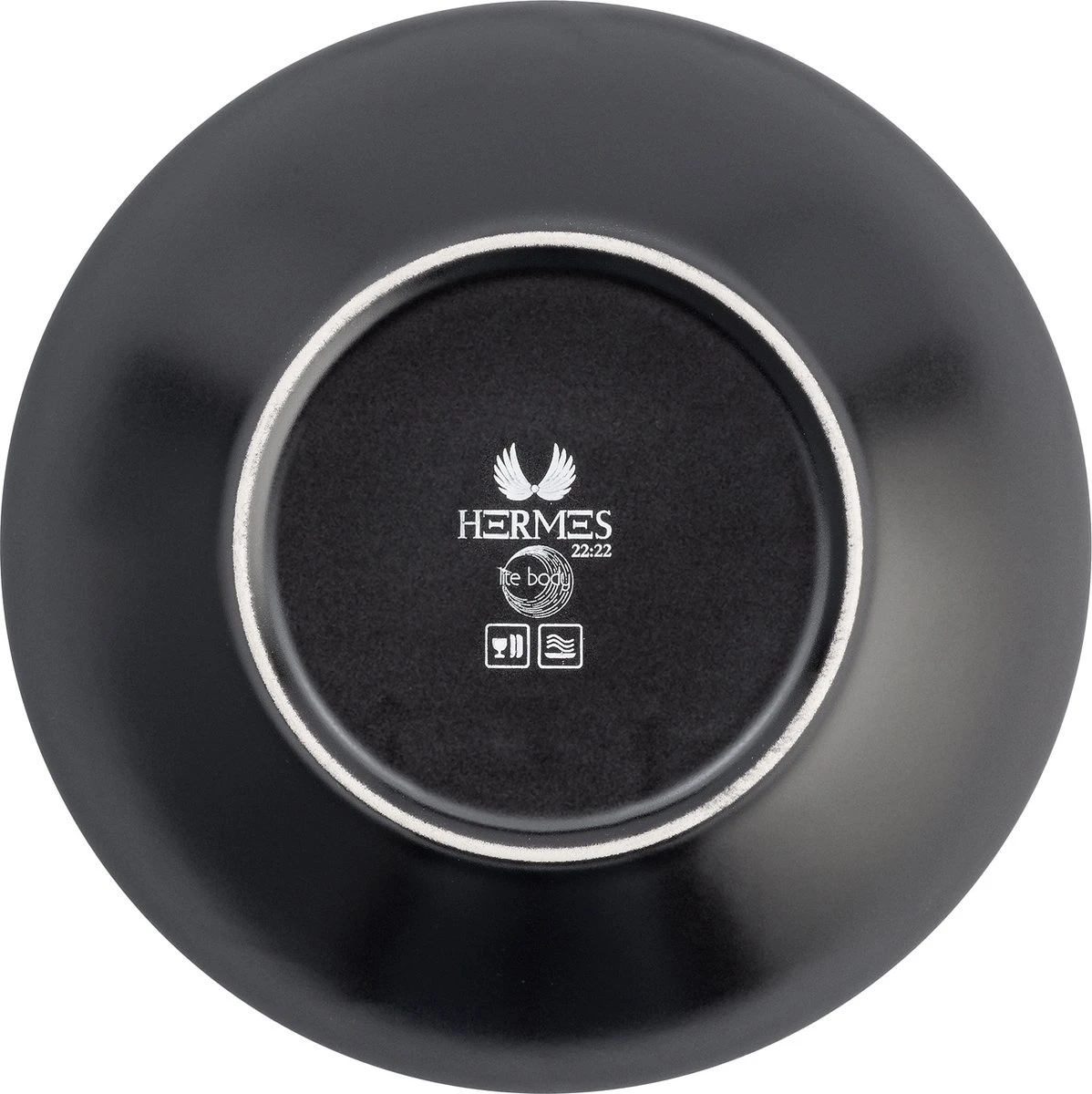 Lite-Body Hermes Pastabord - Set Van 6 Stuks - Ø21 Cm - Aardewerk - Zwart 2 Lite-Body Hermes Pastabord - Set Van 6 Stuks - Ø21 Cm - Aardewerk - Zwart - Afbeelding 2