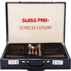 Swiss Pro+ Bestekset In Koffer-72 Delig-12 Persoons-Zwitsers Kwaliteit-Complete Set-100% Roestvrijstaal-Rose Gold 24k-Rose Goud 24K -Keukengerei Winkel 1198x1200 40