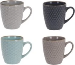 Excellent Houseware Set Van 4x Stuks Luxe Gekleurde Stoneware Bekers/koffiekopjes 200 Ml - Kopjes/koffiebekers 5 Excellent Houseware Set Van 4x Stuks Luxe Gekleurde Stoneware Bekers/koffiekopjes 200 Ml - Kopjes/koffiebekers -Keukengerei Winkel 1200x1030 5