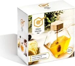 Merkloos Honingpot Met Lepel – Glazen Honingpot – Honingpot – Honing – Honinglepel – Inhoud 250ml – Afmetingen 11 X 9.5 X 5 Cm -Keukengerei Winkel 1200x1048 6