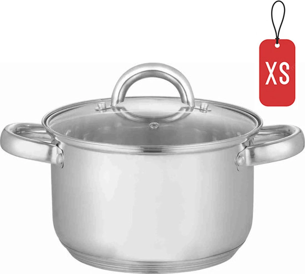 Kleine Kookpan Met Deksel - 16cm - RVS - Inductie 1 Kleine Kookpan Met Deksel - 16cm - RVS - Inductie