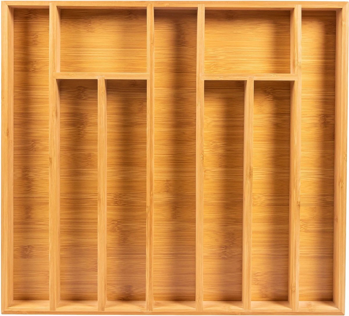 Grote Bestekbak Bamboe 51x47cm | Besteklade Van Coninx | Bestekhouder | Opbergbak | Duurzaam | Voor Laden Van 47cm Diep 1 Grote Bestekbak Bamboe 51x47cm | Besteklade Van Coninx | Bestekhouder | Opbergbak | Duurzaam | Voor Laden Van 47cm Diep