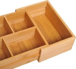 Verstelbare Lade Organizer - Voor Bestek/Keuken/Bureau/Make-Up/Accessoires – Uitschuifbare Lade Inzet Verdeler - Opbergbak Doos - Verstelbaar In 5 Of 7 Compartimenten - Duurzaam Bamboe Hout -Keukengerei Winkel 1200x1087 3