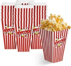 50 Duurzame Popcorn Bakjes (18x10cm) - Popcorn Zakjes Voor Filmavonden, Feestjes - Ook Geschickt Als Snoepbakje Of Feestzakje Voor Kinderen -Keukengerei Winkel 1200x1107 3