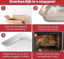 YUGN Braadslede Ovenschaal Braadslee Oven - Braadslede Met Rooster Voor Ovengerechten - Roestvrijstaal En 40x30x7CM - Cadeau Tip -Keukengerei Winkel 1200x1108 5