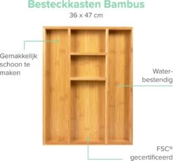 Coninx Bestekbak Bamboe 36CM Breed - Besteklade - Opbergbak - Duurzaam - Voor Laden Vanaf 47cm Diep 14 Coninx Bestekbak Bamboe 36CM Breed - Besteklade - Opbergbak - Duurzaam - Voor Laden Vanaf 47cm Diep -Keukengerei Winkel 1200x1118 7