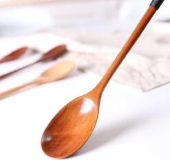 Eetlepel - Hout - Bruin - 23.5x4 Cm