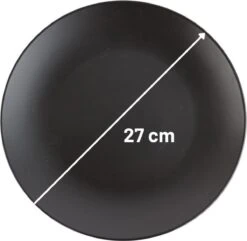 Orange85 Bordenset - Dinerbord - Borden - Plat - Set Van 6 - Mat Zwart - Diameter 27cm - Aardewerk - Servies -Keukengerei Winkel 1200x1170 5