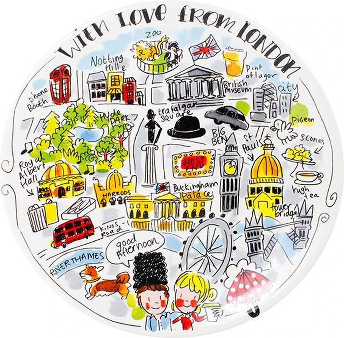 Blond Amsterdam City Londen Bord - Ø 22 Cm 1 Blond Amsterdam City Londen Bord - Ø 22 Cm