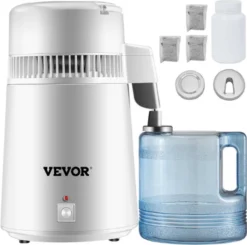 Be-Inspired® Destilleer Apparaat – Destilleerapparaat – Destilleer Ketel – Destilleerketel – Snel Destilleren - Water Destilleerder - Waterdestileerder- Maak Zelf Gedestilleerd Water - Puur Water – Zuiver Water – Automatisch Destilleerketel – 4L
