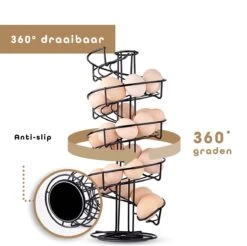 Eiermand – Eierrek – Eierhouder – Eieren – 360° - Zwart - Pasen - 39 Eieren - BAULK® -Keukengerei Winkel 1200x1194 18