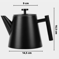 Castagnola Theepot Met Filter – Theekan – Theepot Dubbelwandig – Theepot Roestvrijstaal – Hoogwaardig RVS – 1 Liter – 5 Kopjes Thee – Zwart 12 Castagnola Theepot Met Filter – Theekan – Theepot Dubbelwandig – Theepot Roestvrijstaal – Hoogwaardig RVS – 1 Liter – 5 Kopjes Thee – Zwart -Keukengerei Winkel 1200x1195 14