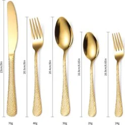 40-delige RVS Snakeskin Bestekset- Geschikt Voor8-personen -trendy Design-goud -Keukengerei Winkel 1200x1196 23