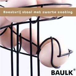 Eiermand – Eierrek – Eierhouder – Eieren – 360° - Zwart - Pasen - 39 Eieren - BAULK® -Keukengerei Winkel 1200x1197 29