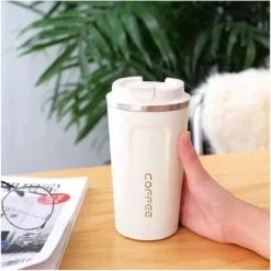 Koffiebeker To Go - RVS Thermosbeker - Drinkfles - Herbruikbare Koffiebeker - 500 Ml - Wit -Keukengerei Winkel 1200x1198 22