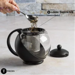 Tolussa Premium Theepot Glas Met Filter - 1.25L - Zwart - Isolerend - Lekt Niet -Keukengerei Winkel 1200x1200 1039