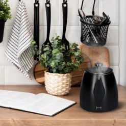 Vaja® Camille Theepot Zwart Met Filter - 1 Liter - RVS - Dubbelwanding -Keukengerei Winkel 1200x1200 1054