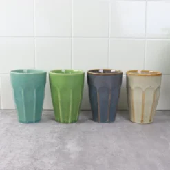 Orange85 Cappuccino Mokken - Latte Macchiato Glazen - 330 Ml - Hittebestendig - Set Van 4 - Porselein - Multicolor - Cappuccino Glazen - Cappuccino Kopjes -Keukengerei Winkel 1200x1200 1093