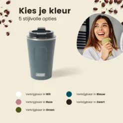 LaCardia Koffiebeker To Go Premium Blauw – Thermosbeker – Theebeker – 380ML – Herbruikbaar -Keukengerei Winkel 1200x1200 1117