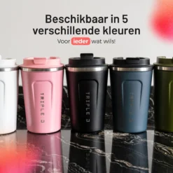 Triple J® Koffiebeker To Go - Thermosbeker - BPA & Lekvrij - 380ml - Groen -Keukengerei Winkel 1200x1200 1128