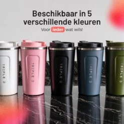 Triple J® Koffiebeker To Go - Thermosbeker - BPA & Lekvrij - 510ml - Blauw -Keukengerei Winkel 1200x1200 1143