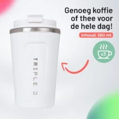 Triple J® Koffiebeker To Go - Thermosbeker - BPA & Lekvrij - 380ml - Wit 10 Triple J® Koffiebeker To Go - Thermosbeker - BPA & Lekvrij - 380ml - Wit -Keukengerei Winkel 1200x1200 1163