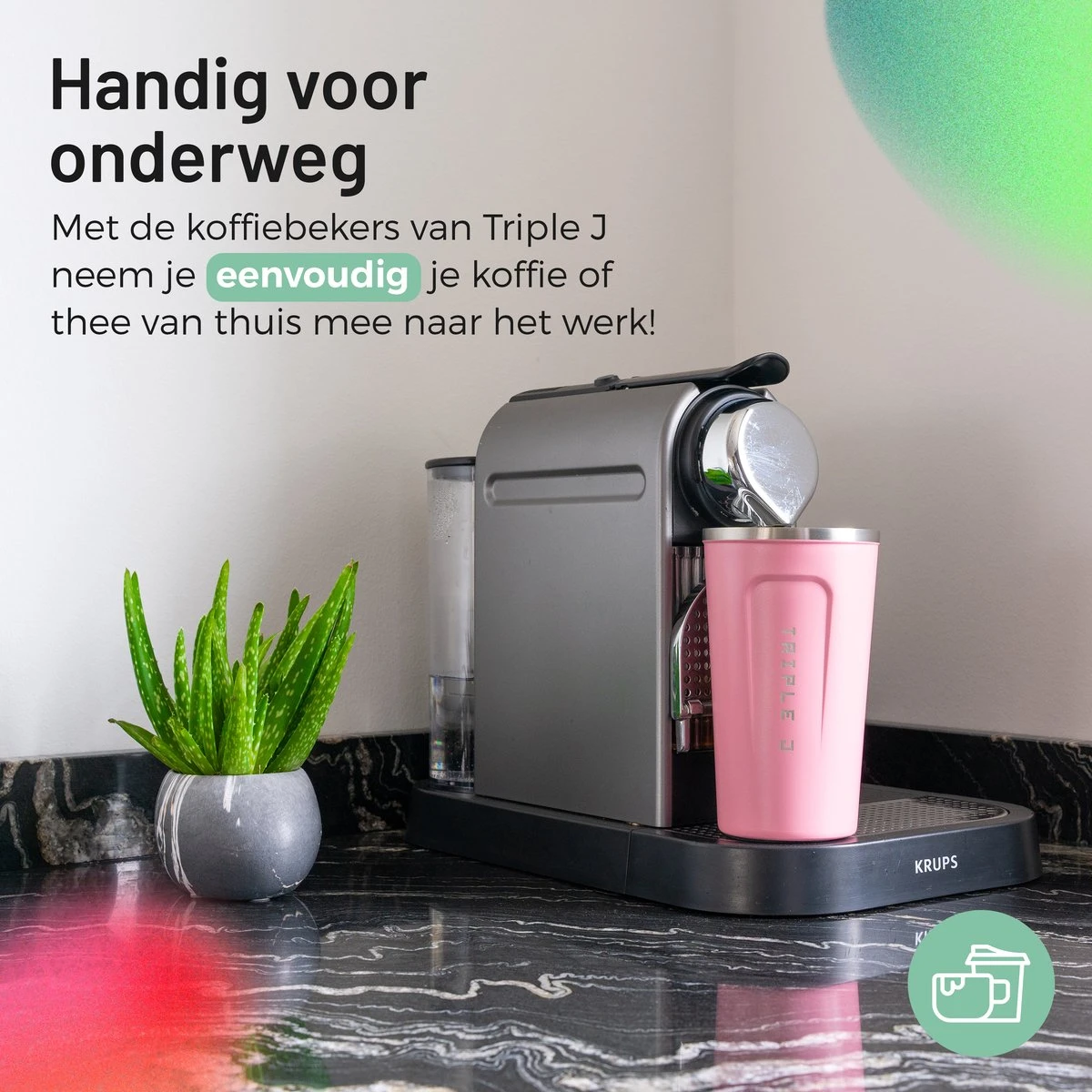 Triple J® Koffiebeker To Go - Thermosbeker - BPA & Lekvrij - 510ml - Roze 6 Triple J® Koffiebeker To Go - Thermosbeker - BPA & Lekvrij - 510ml - Roze - Afbeelding 6