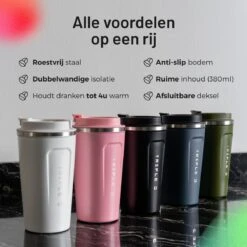 Triple J® Koffiebeker To Go - Thermosbeker - BPA & Lekvrij - 510ml - Roze 15 Triple J® Koffiebeker To Go - Thermosbeker - BPA & Lekvrij - 510ml - Roze -Keukengerei Winkel 1200x1200 1175