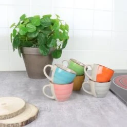 Orange85 Espresso Kopjes - Koffie - Set Van 6 - Meerdere Kleuren - 100 Ml - Aardewerk - Glazen - Met Oor - Koffiekopjes 8 Orange85 Espresso Kopjes - Koffie - Set Van 6 - Meerdere Kleuren - 100 Ml - Aardewerk - Glazen - Met Oor - Koffiekopjes -Keukengerei Winkel 1200x1200 1291