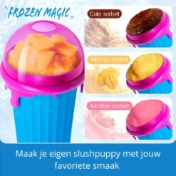 Frozen Magic Slushy Maker - Slush Puppy Maker - IJscrusher - Slush Puppy Beker - Slushy Puppy Maker - Slush Puppy Machine - Slush Maker - Slushy Cup - Tiktok - Bruin -Keukengerei Winkel 1200x1200 1303