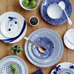 Royal Doulton Pacific - Gebaksbordjes Set - Porselein - Wit / Blauw - ⌀ 16 Cm - 6 Stuks -Keukengerei Winkel 1200x1200 1443