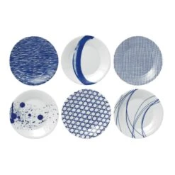 Royal Doulton Pacific - Gebaksbordjes Set - Porselein - Wit / Blauw - ⌀ 16 Cm - 6 Stuks -Keukengerei Winkel 1200x1200 1446