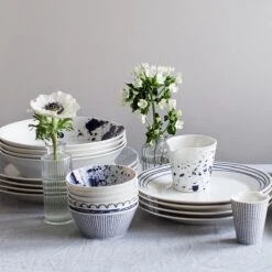 Royal Doulton Pacific - Gebaksbordjes Set - Porselein - Wit / Blauw - ⌀ 16 Cm - 6 Stuks -Keukengerei Winkel 1200x1200 1448