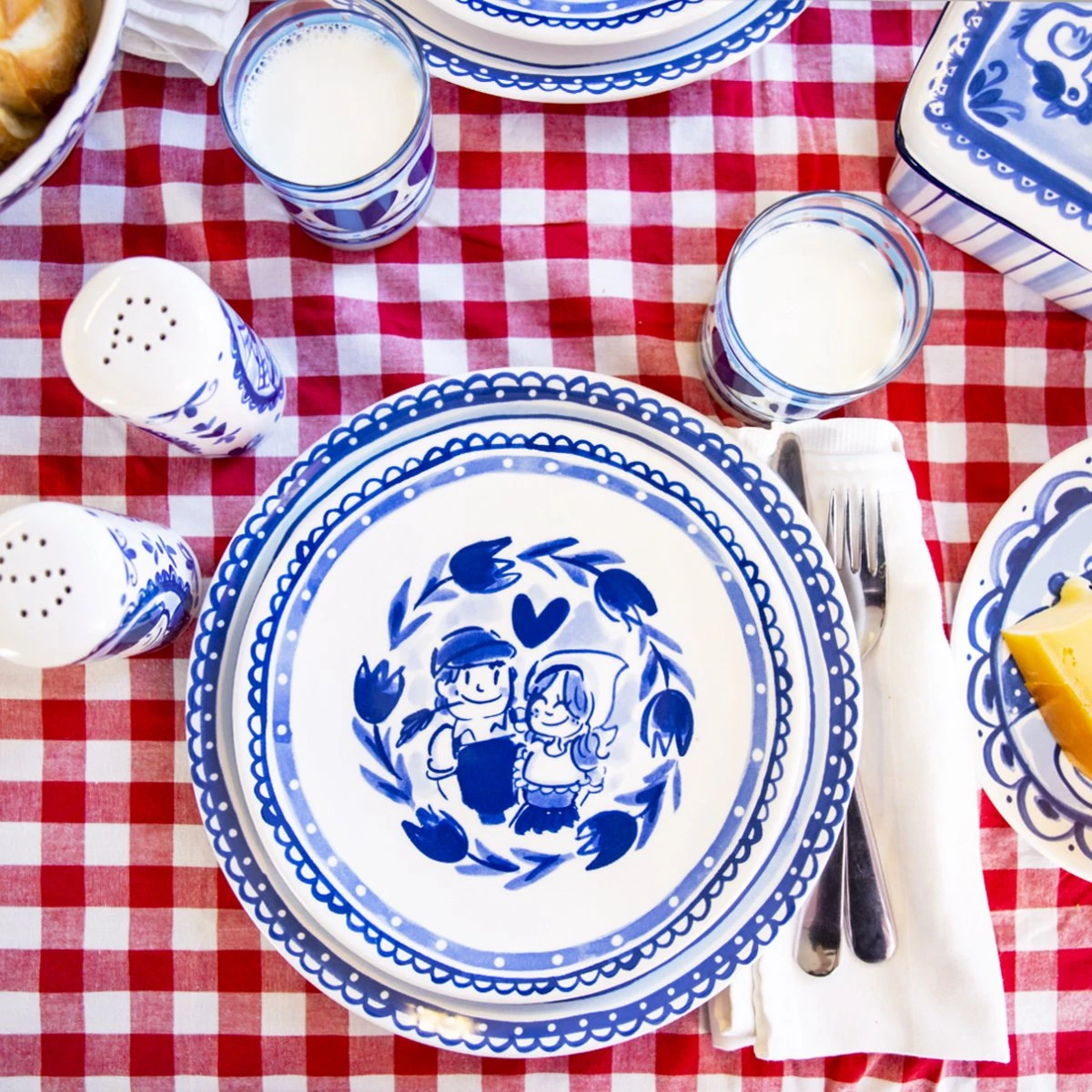 Blond Amsterdam, Delfts Blond, Ontbijtbord Tulp 22cm 3 Blond Amsterdam, Delfts Blond, Ontbijtbord Tulp 22cm - Afbeelding 3