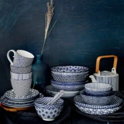 Tokyo Design Studio | Nippon Blue | Set Van 4 Borden Ø 25,7 Cm | Porselein -Keukengerei Winkel 1200x1200 1464