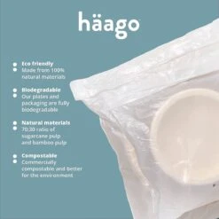 Haago 100 Biologisch Afbreekbare Ronde Borden Set Van Suikerriet, Large (26cm) En Small (18cm) - Milieuvriendelijk En Composteerbaar -Keukengerei Winkel 1200x1200 1486