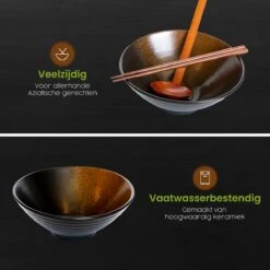 Greenwill Noodle Kom Set – Luxe Japans Servies Voor 2 Personen – Duurzame Keramieke Soepkommen – Inclusief Chopsticks Eetlepels En Houders -Keukengerei Winkel 1200x1200 1562