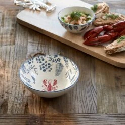 Riviera Maison Serveerschaal Keramiek, Ronde Kom Voor Salades, Fruit, Snacks - First Catch Bowl - Blauw - Keramiek - Maat M -Keukengerei Winkel 1200x1200 1584