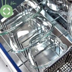 Klarstein Glazen Serveerschaal Met Bamboe Deksel - Afwasmachinebestendig - Veelzijdig Inzetbaar -Keukengerei Winkel 1200x1200 1607