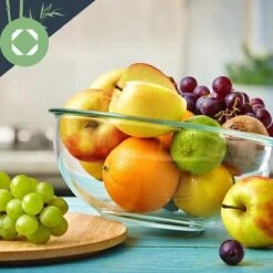 Klarstein Glazen Serveerschaal Met Bamboe Deksel - Afwasmachinebestendig - Veelzijdig Inzetbaar -Keukengerei Winkel 1200x1200 1611