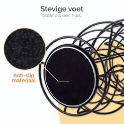 Goliving Eierrek - Eierhouder - Eiermand - Eieren Bewaren - Draaibaar - Ruimtebesparend - RVS - Zwart -Keukengerei Winkel 1200x1200 1621